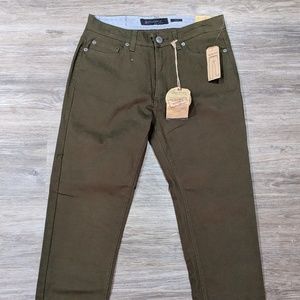 NEW Vintage genes military green chino pants slim